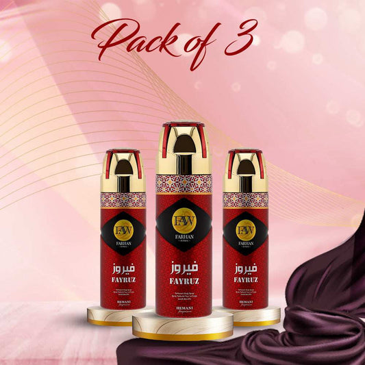 Fayruz - Unisex Body Spray - Pack Of 3