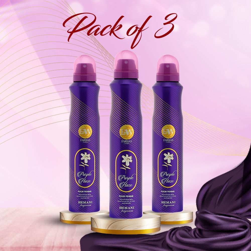 Purple Haze - Body Spray For Women - Pack Of 3