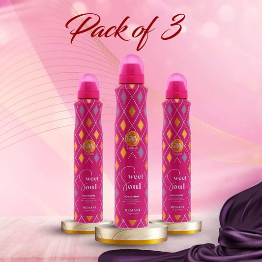 Sweet Soul - Body Spray For Women - Pack Of 3